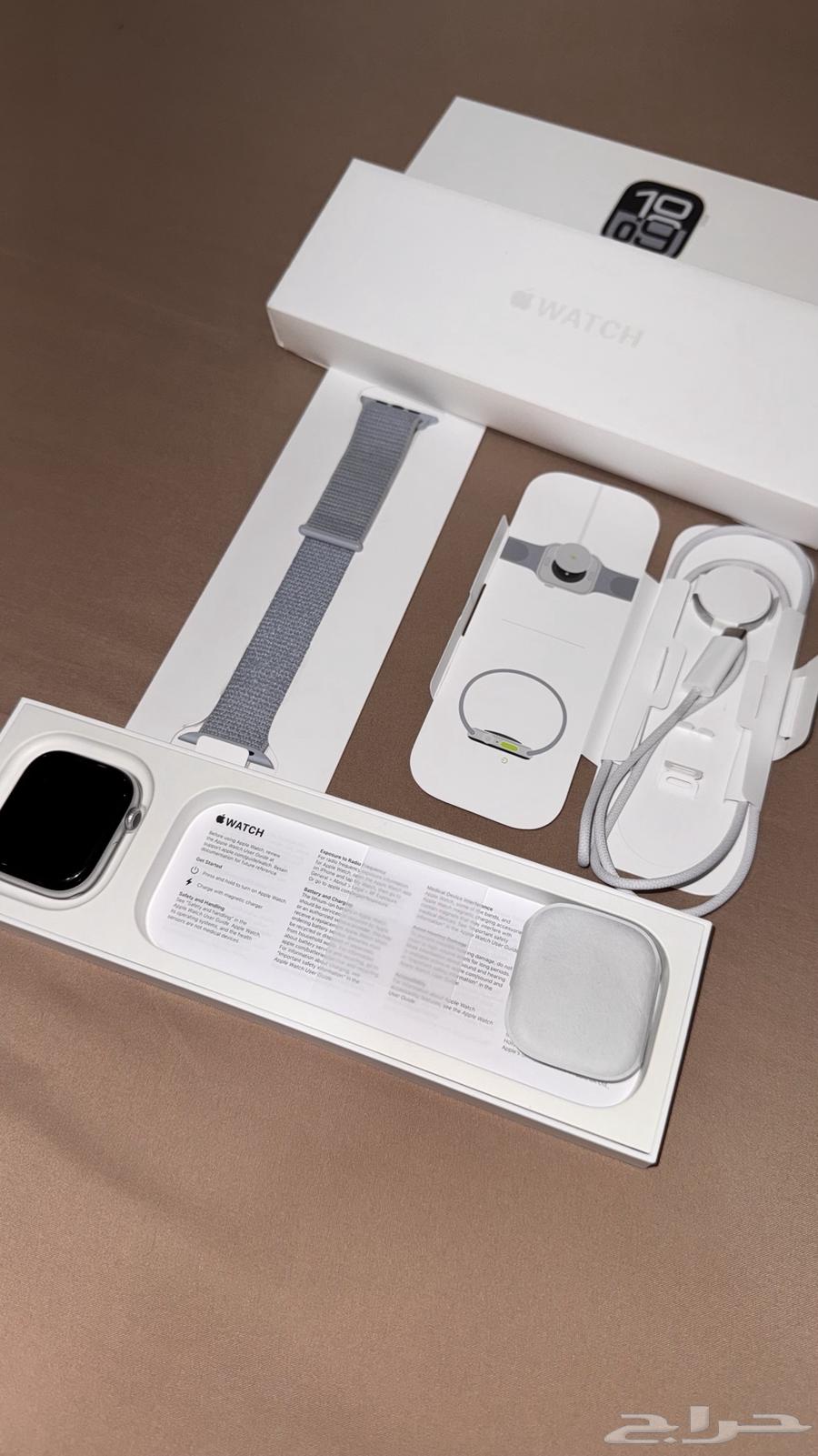ساعة ابل سيرس 10 شبه جديده  تم البيع الله يبارك له64494897787393111