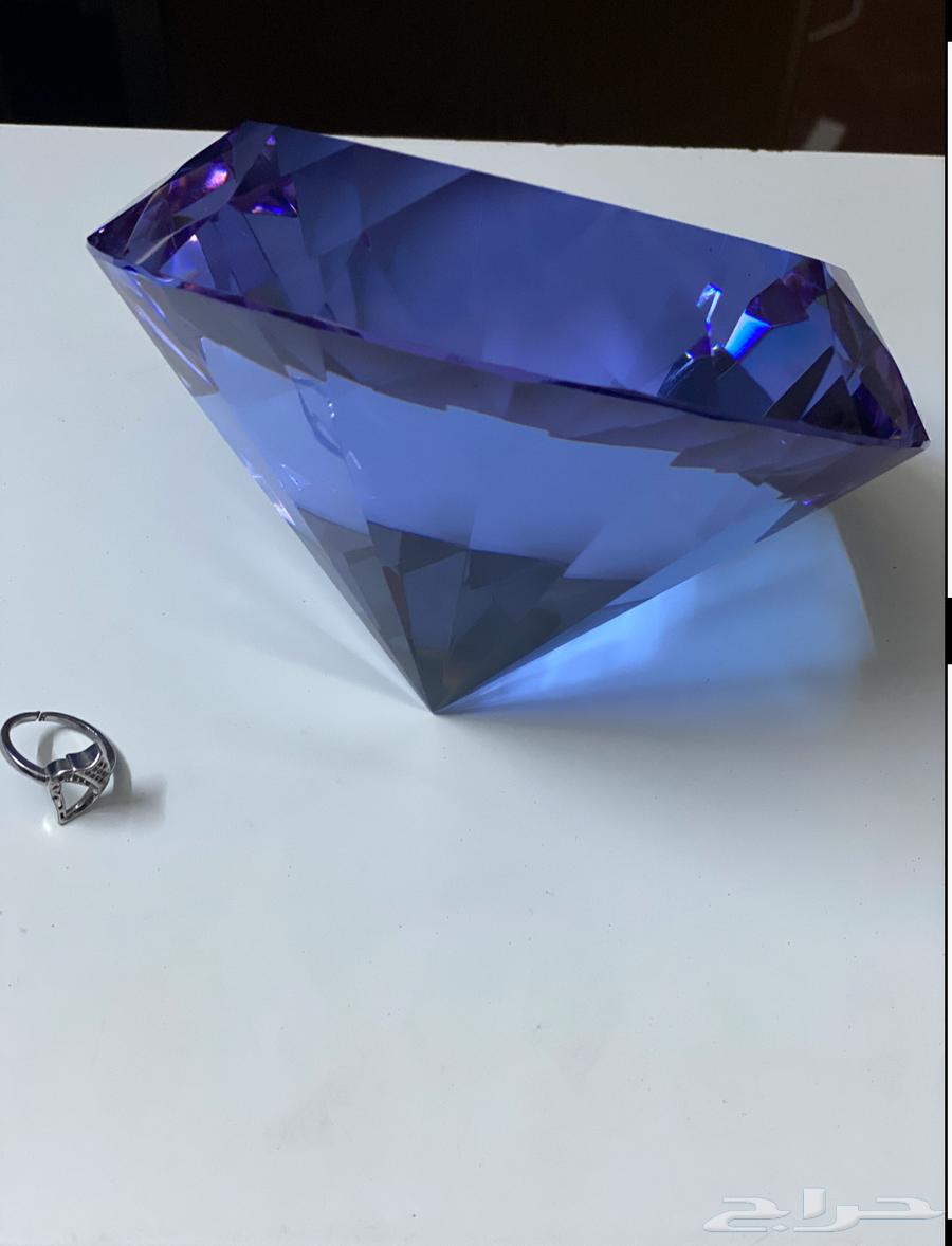 جوهرة انتيك كريستال على شكل ماسه ديكور بحجم كبير64502282164354110