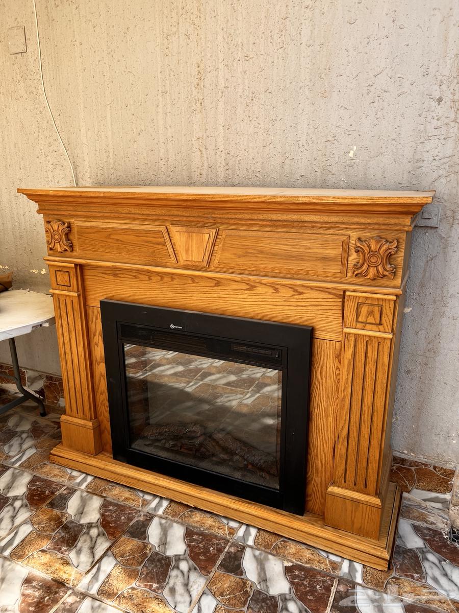 للبيع دفاية كهربائية مع ديكور خشبي فاخر64498020729218111