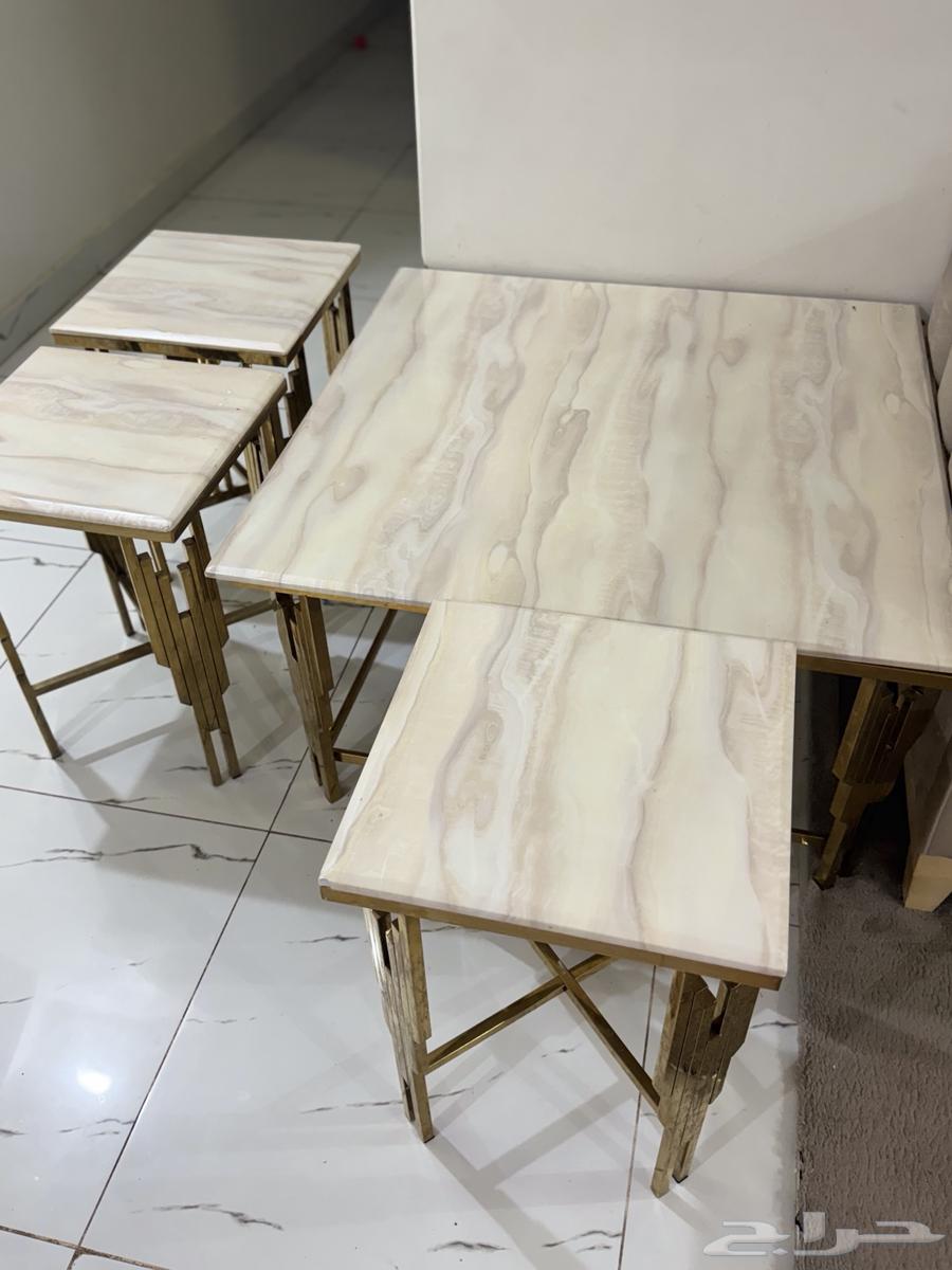 طاولات رخام واستيل للبيع64499689444355112