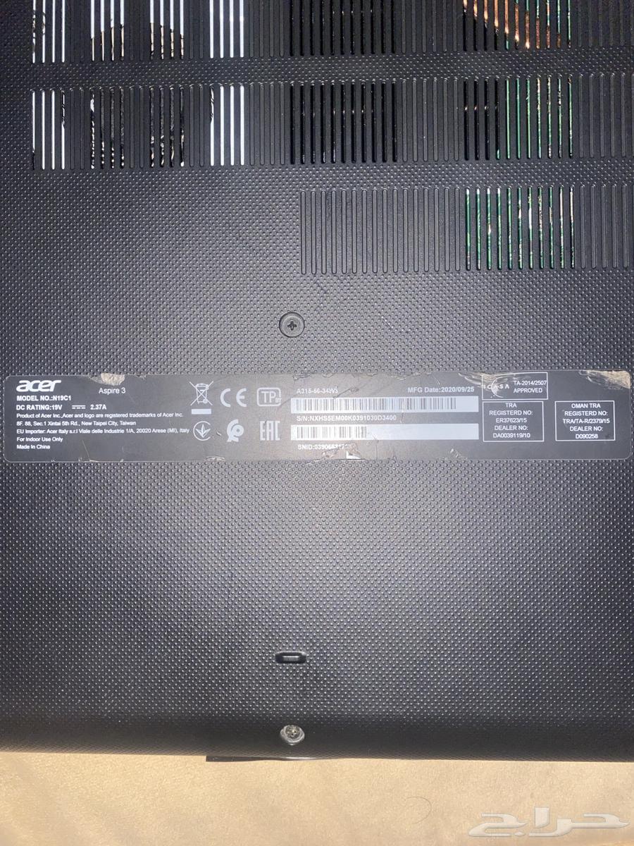 لابتوب ايسر مستخدم بحالة جديد عالسوم64502060101122113