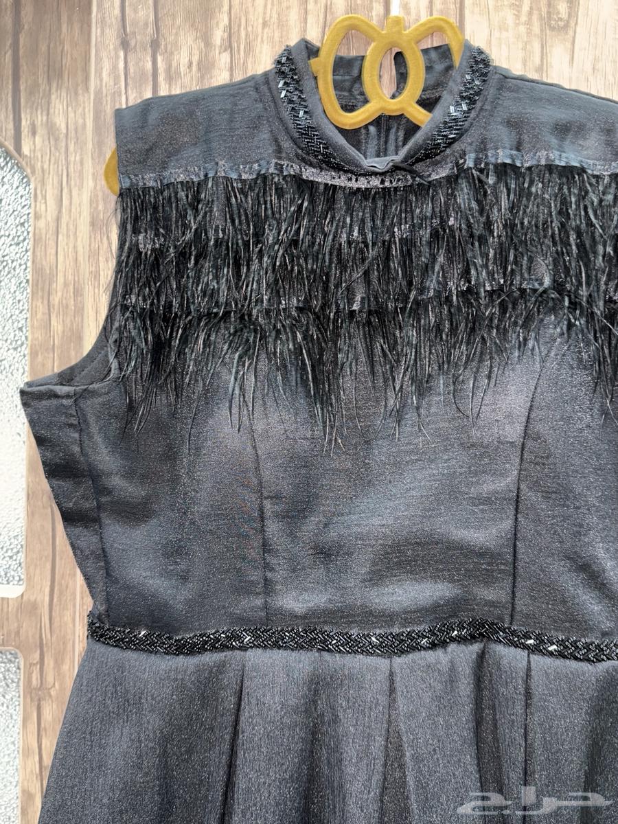 فستان لون اسود لامع على الخفيف64498298763522112