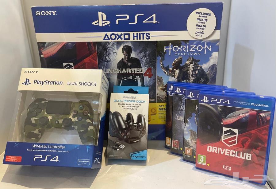 بلايستيشن 4 slim مع 4 العاب ويد جديده64499842283266110