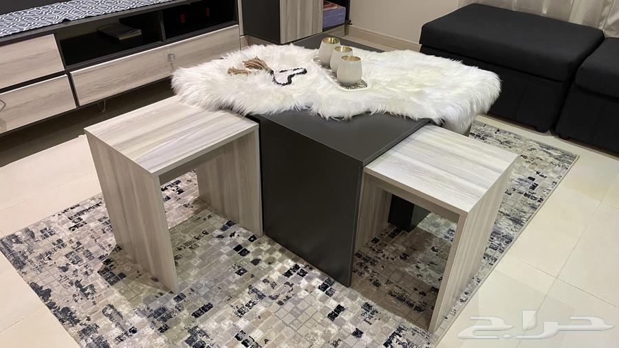 L-shaped sofa set, complete set of 9 tables64499717210754114