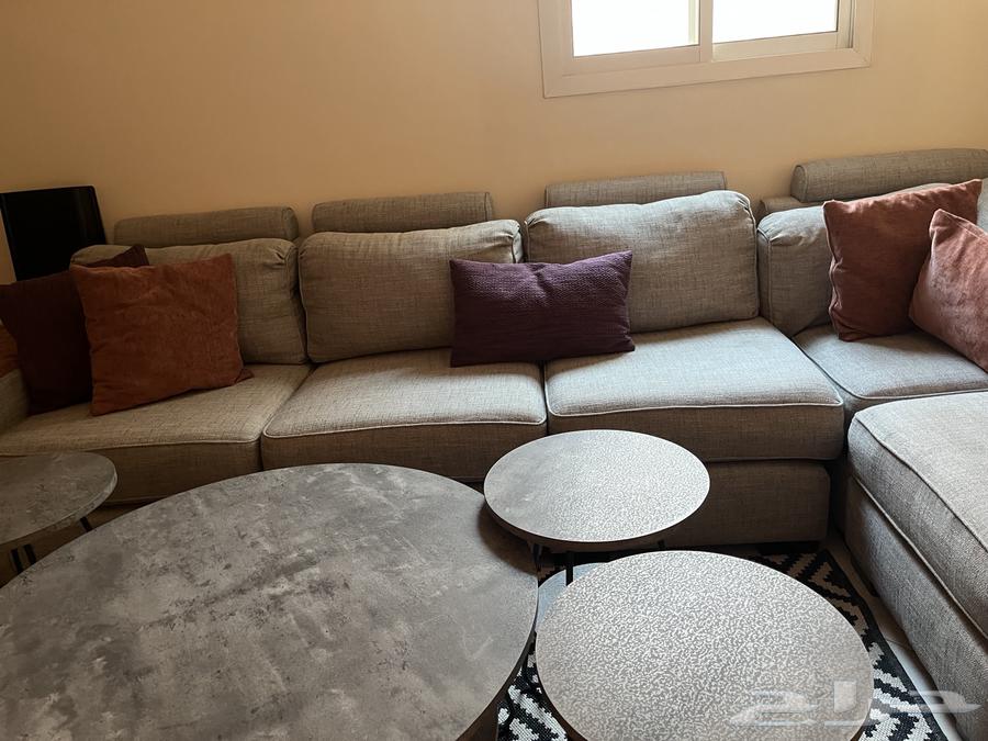 Semi-new sofa for sale with tables, TV table and mattress64496709704194110