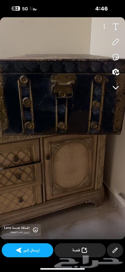 السلام عليكم ورحمة الله لعشاق التراث شنطه حديد بحاله جيده64499339881218113