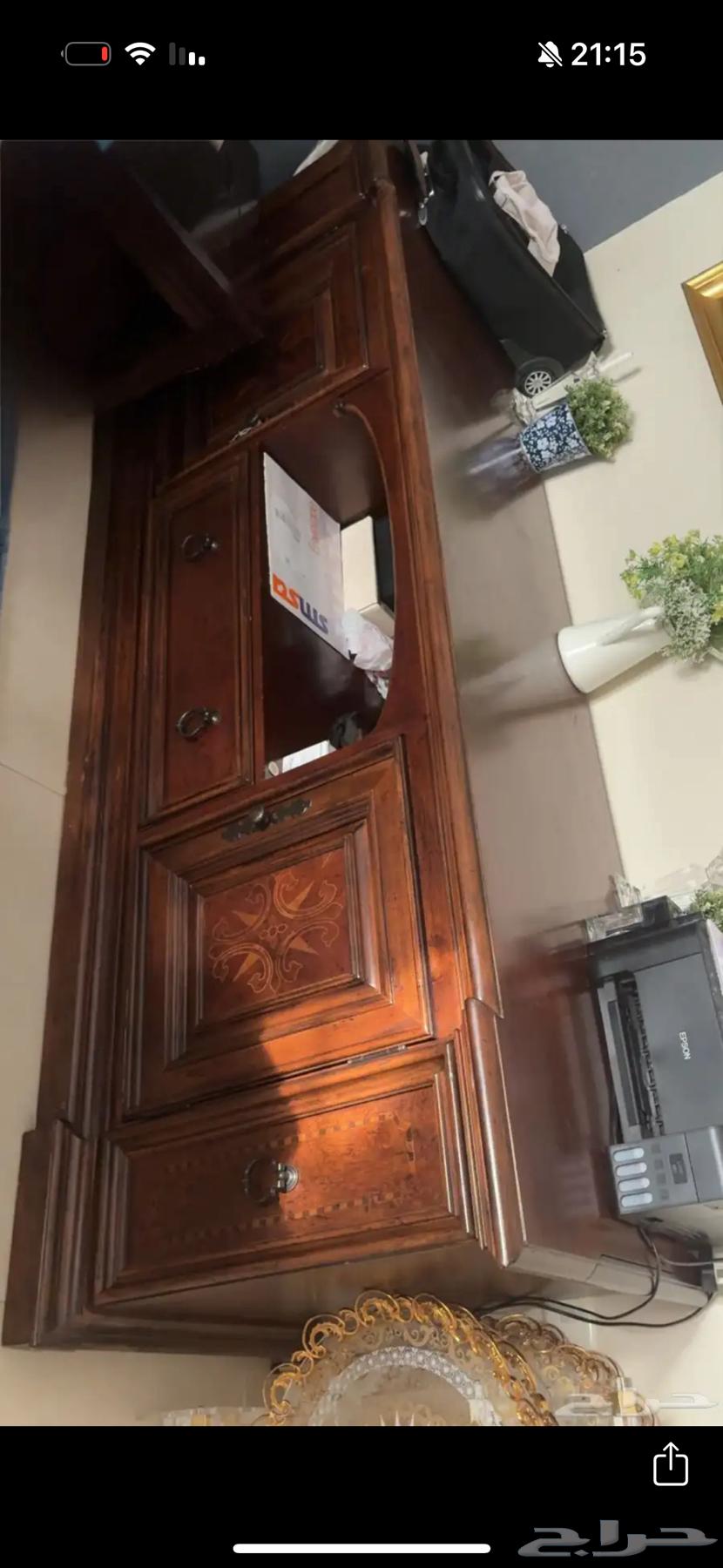 بوفيه و طاوله خشب للبيع64501684291330110