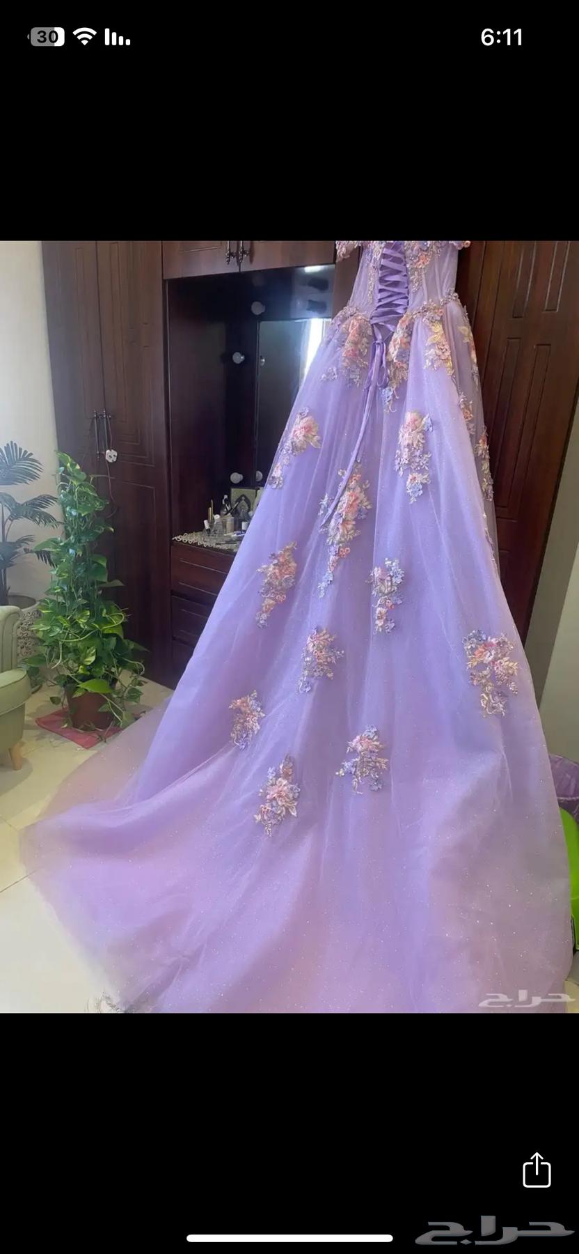 فستان ملكه بوتيك هويدا مستخدمه لساعتين فقط64495365687170112