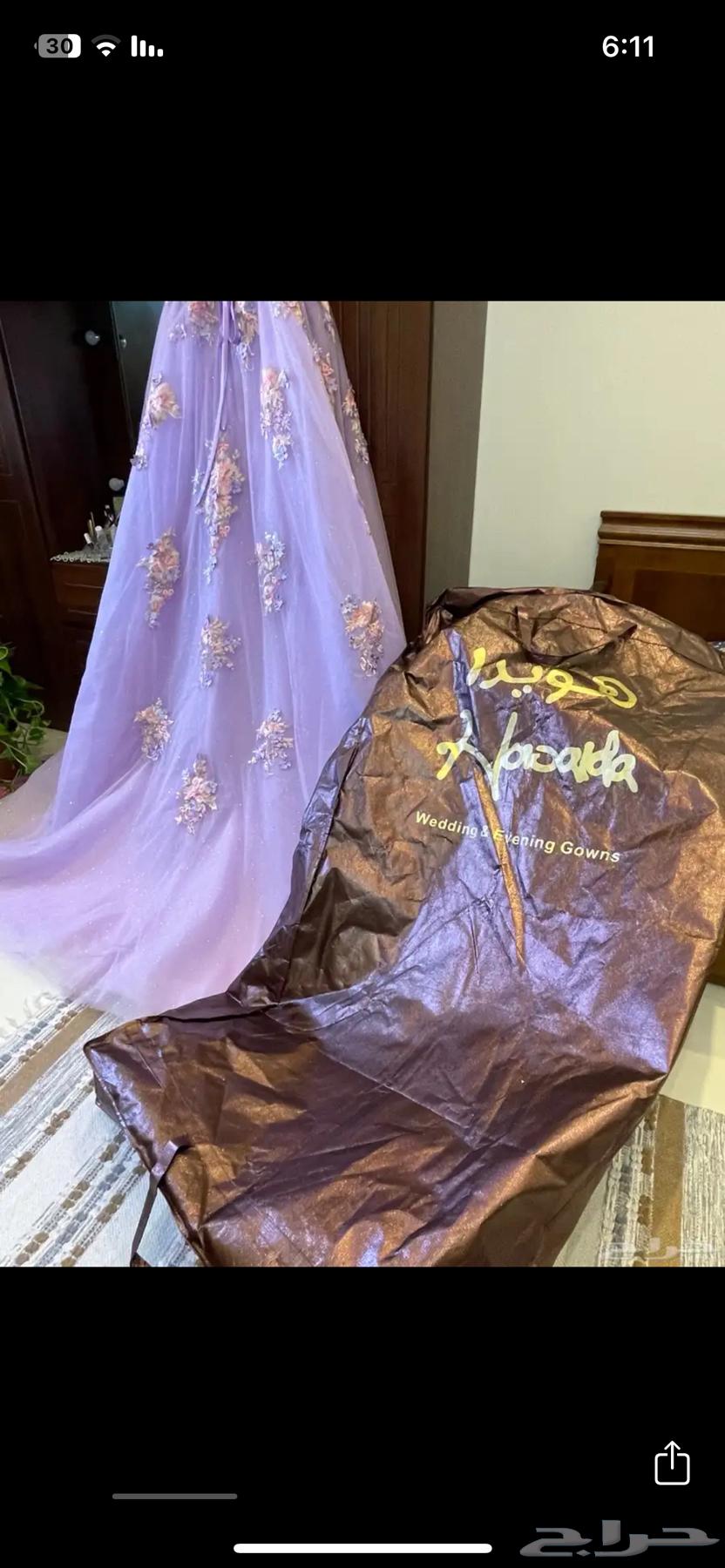 فستان ملكه بوتيك هويدا مستخدمه لساعتين فقط64495365687170113
