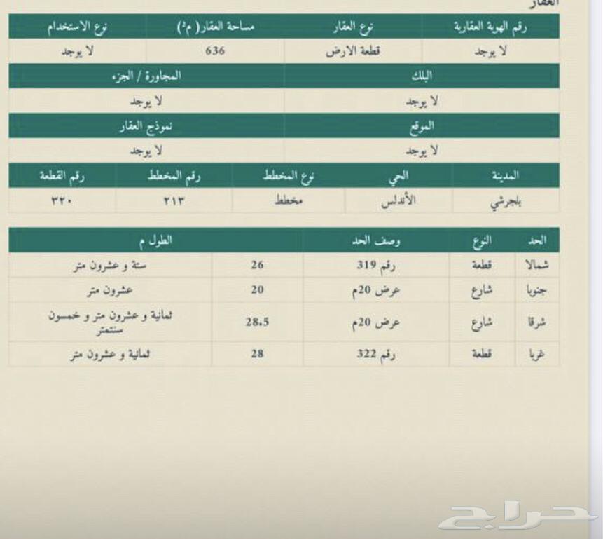 Biljershi Al-Andalus District, Map Number 213, Plot Number 32064143581280899112
