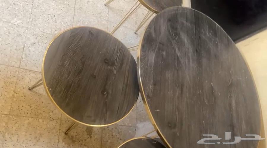 Semi-new L-shaped sofa and semi-new service table64506249395202113