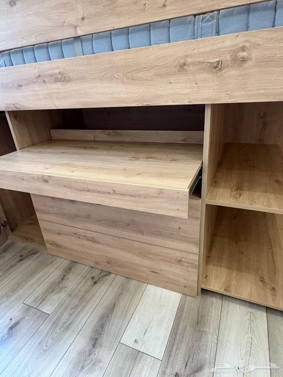 Children's bed with wardrobe and bookshelf, mattress size 90x20064505329234690110