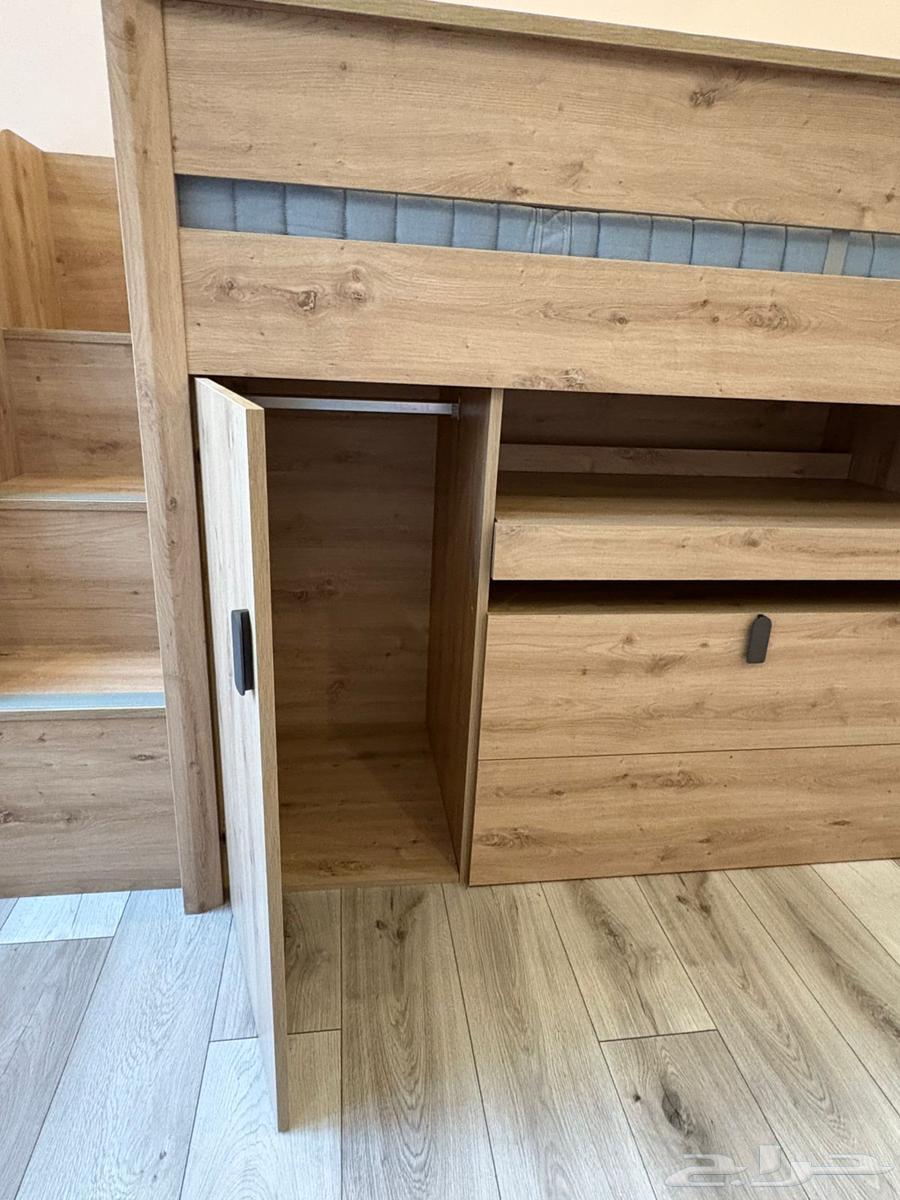 Children's bed with wardrobe and bookshelf, mattress size 90x20064505329234690114