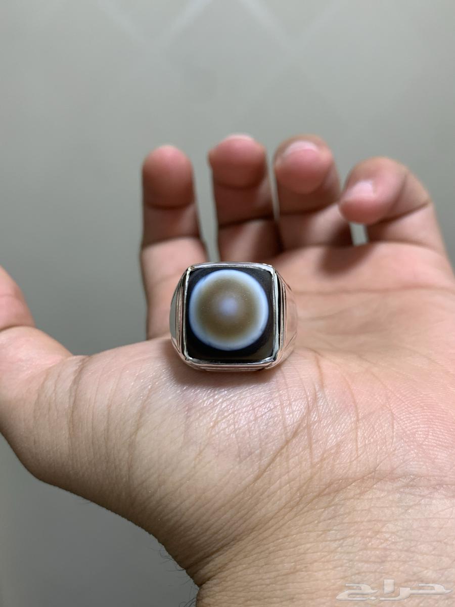خاتم عقيق سليماني قديم وفضة تفصيل فاخر وثقيل64510535322753110
