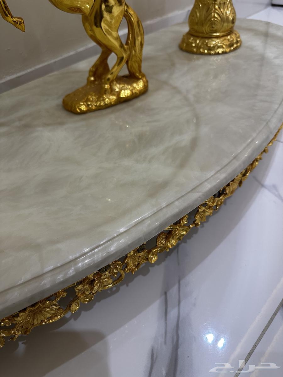 طاولة مدخل رخام وزجاج64508327109123112