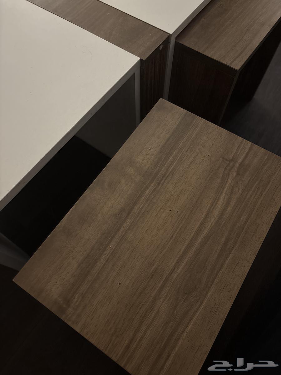 Wooden table with four small serving tables64508943706754112