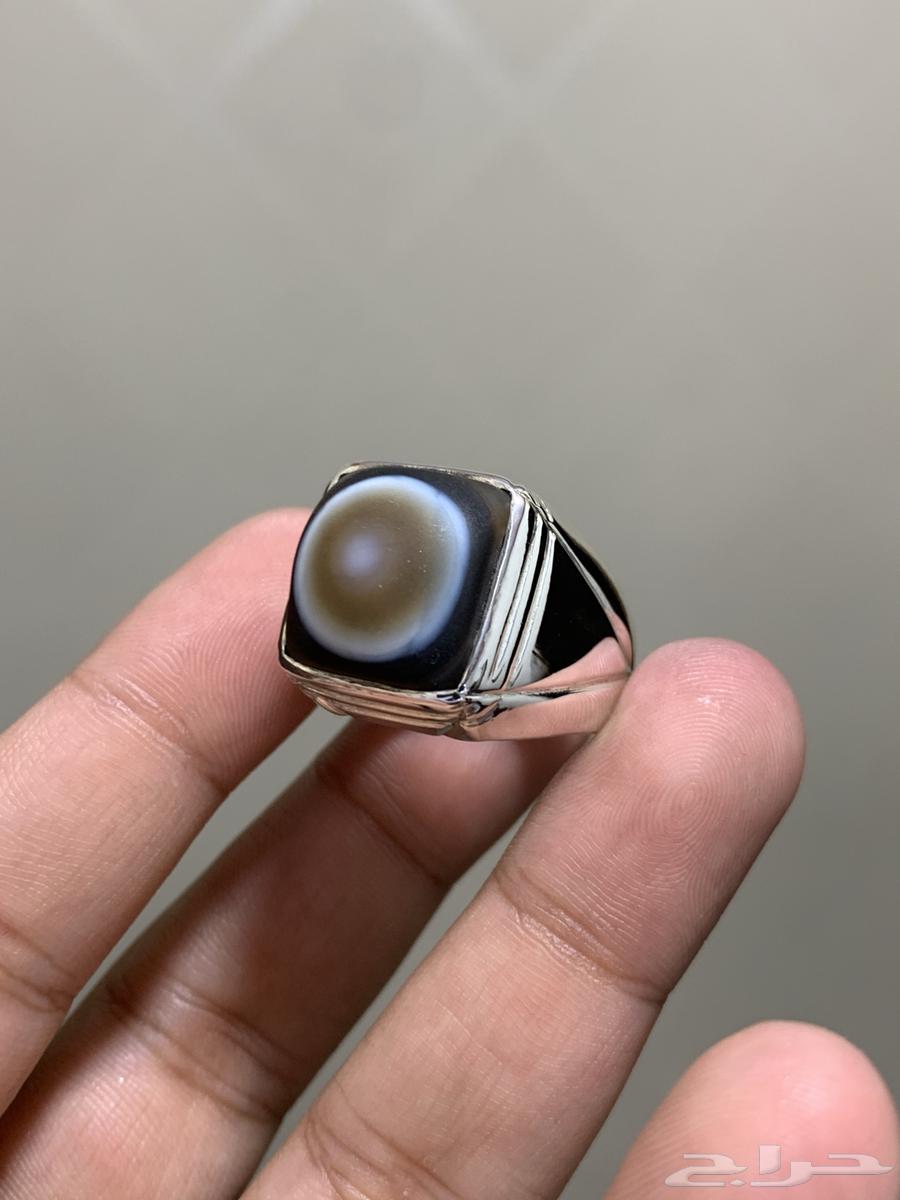 خاتم عقيق سليماني قديم وفضة تفصيل فاخر وثقيل64510535322753112