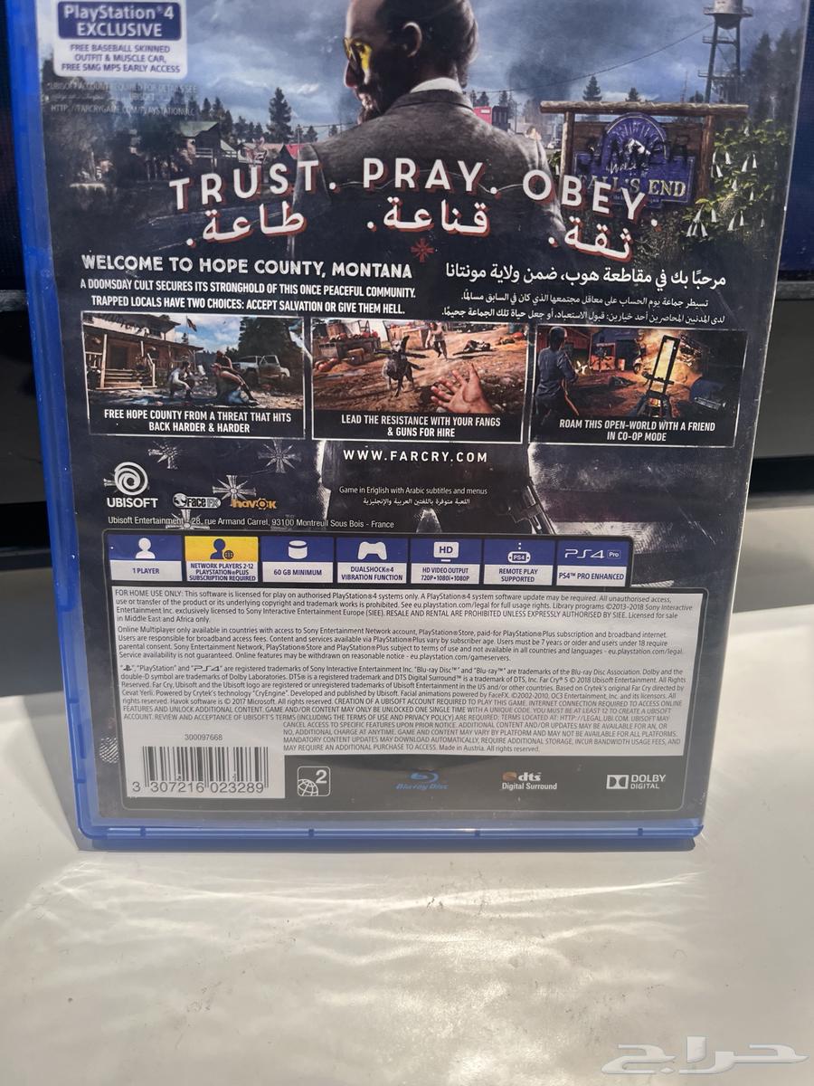 شريط سوني 4 لعبه far cry 5 سعر 50 ريال64505217849218111