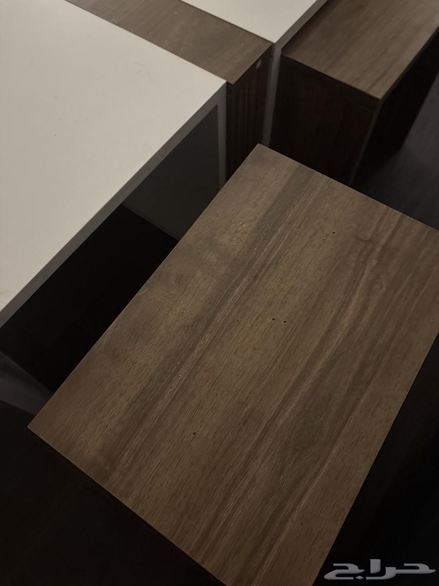 Wooden table with four small serving tables64508943706754111