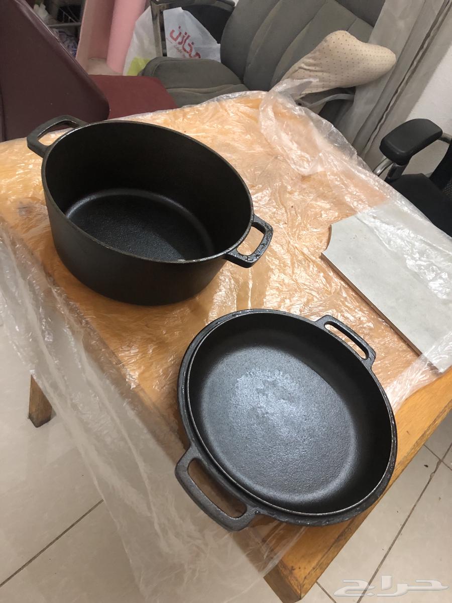 وعاء فرن هولندي 2 في 1 مزدوج الوظائف من الحديد الزهر64502981875073113