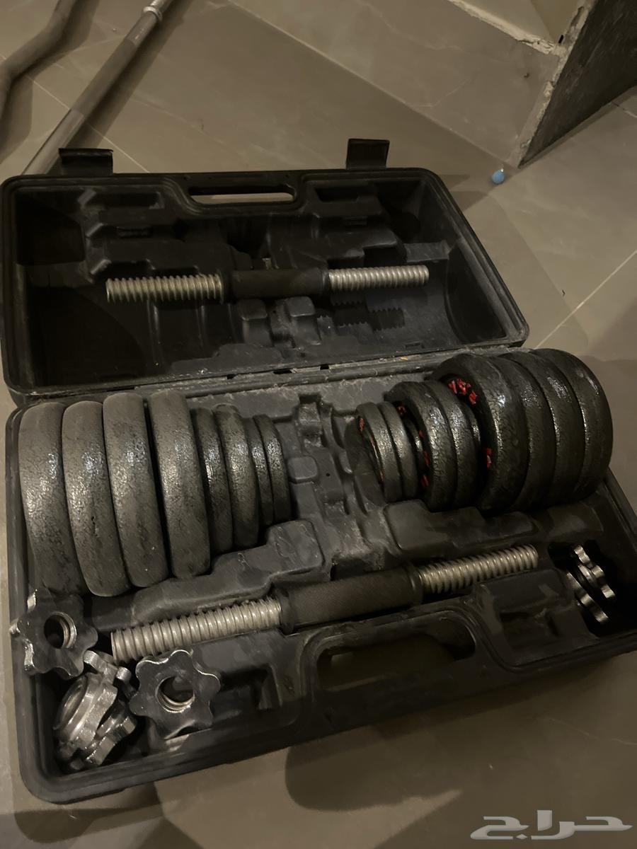 30kg dumbbell set with bars, price negotiable, contact via WhatsApp64508859694211110