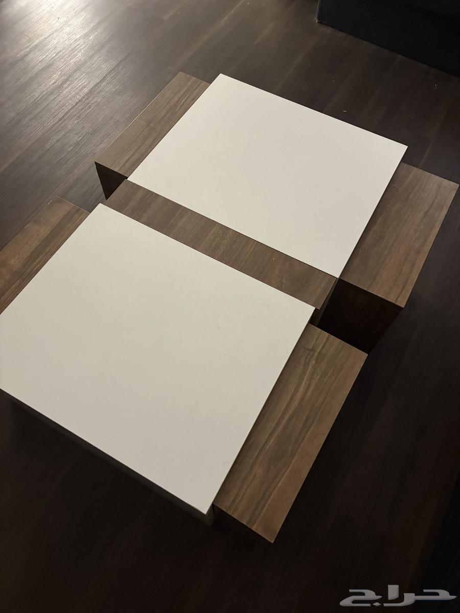 Wooden table with four small serving tables64508943706754113