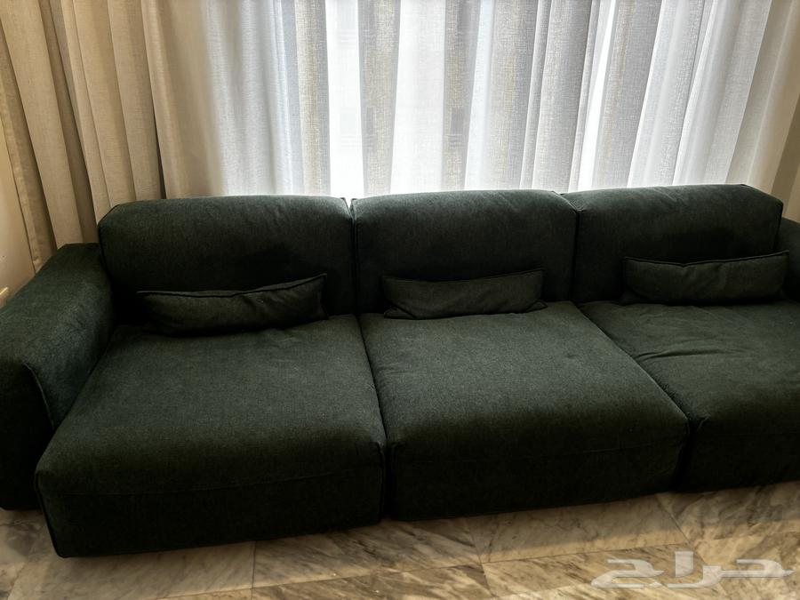 كنبة خضراء للبيع green sofa for sale64506034933761110