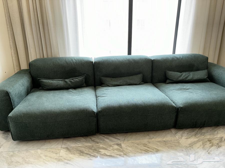 كنبة خضراء للبيع green sofa for sale64506034933761113