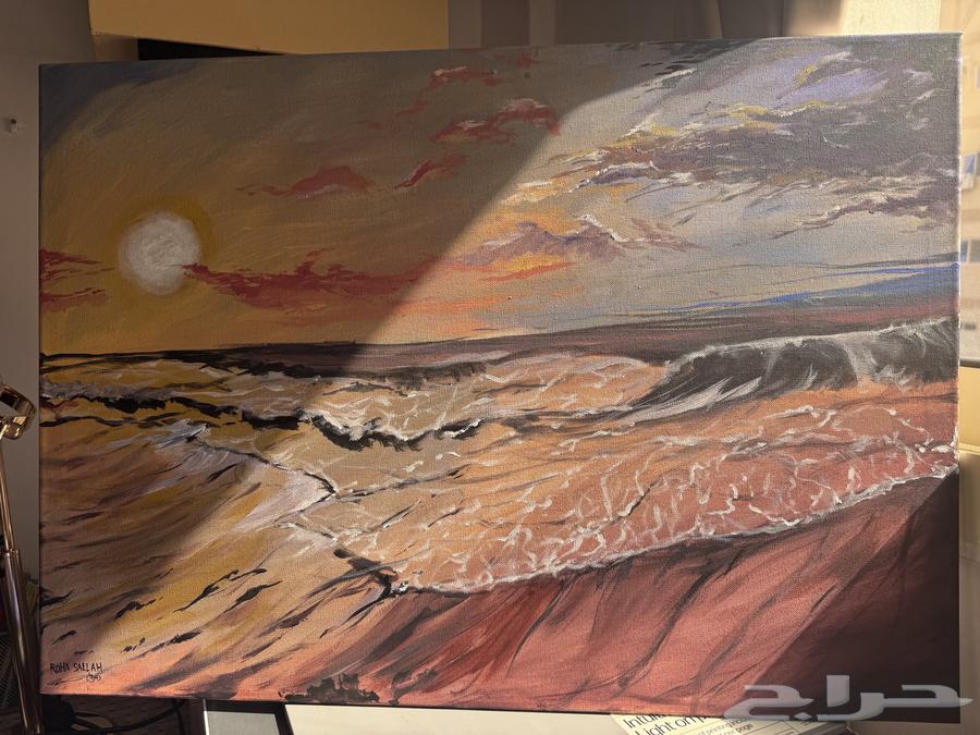 لوحة رسمه بحر مرسومة باليد . البيع لاعلى سعر64506507303937110