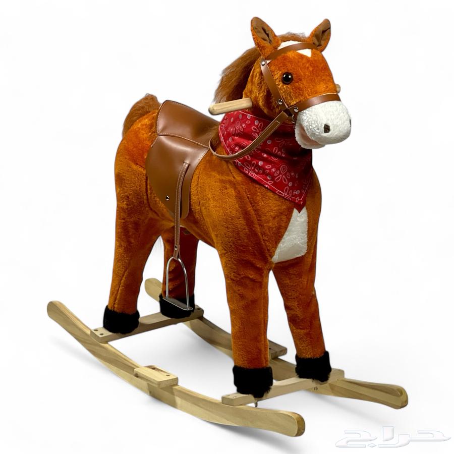 حصان هزاز خشبي للاطفال - حصان ركوب للاطفال بالحجم الكبير64507768075139110