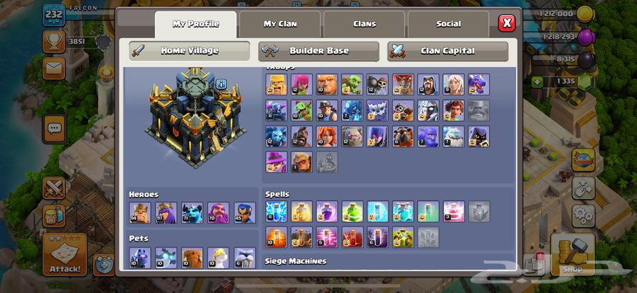 للبيع قرية كلاش اوف كلانس تاون 17 شبه ماكس64504777733889111