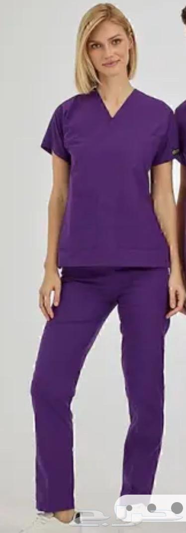 طقمين زي طبي (سكراب بنفسجي ) ولاب كوت (جميع ماسبق جديد)64508369064323110