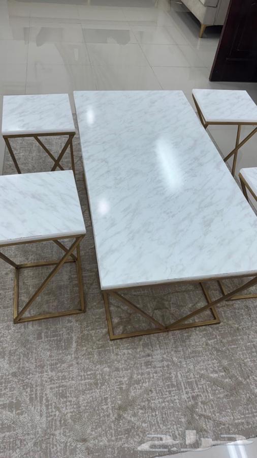 Modern Marble Coffee Table with Golden Frame for Majlis64509658802433111