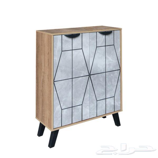 خزانة أحذية بابين خشب ماليزي لاروز - خشبي64504064490753110