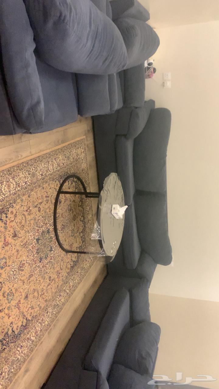 Sofa in good condition for sale, four pieces, navy blue color (sold to the highest bidder)64507501414530110