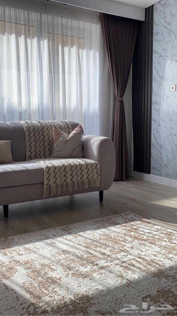 Three-piece sofa set used for two months, each piece measuring two meters, linen fabric detail64504901399683114