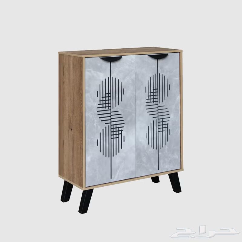 خزانة أحذية بابين خشب ماليزي لاروز - خشبي64504064490753114