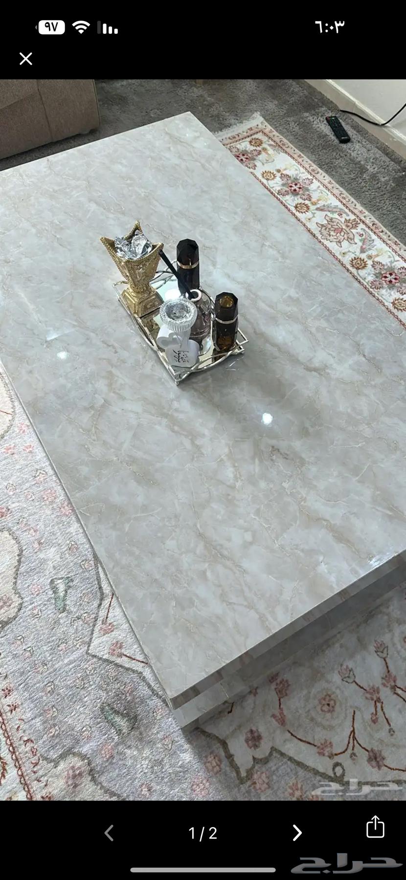 طاولة رخام جديده64507907799809110