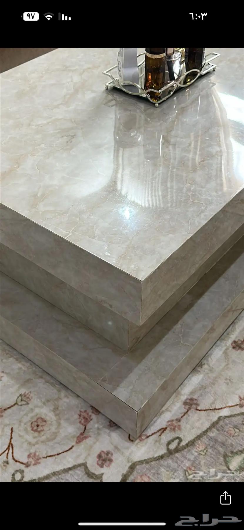 طاولة رخام جديده64507907799809111