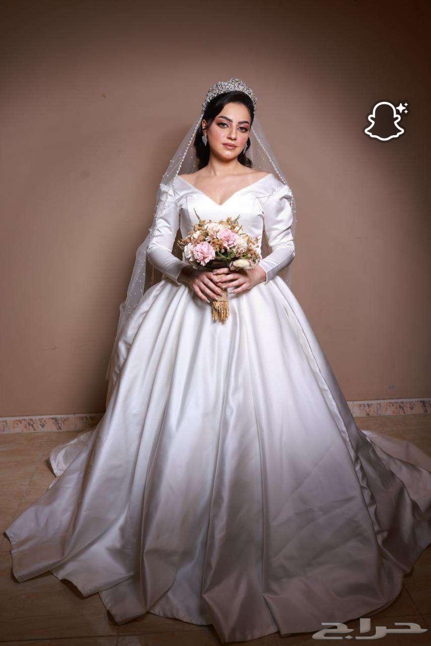 فستان عروسه من (دار اهداب) للبيع بسعر مغري مع التاج والطرحه64509096334851112