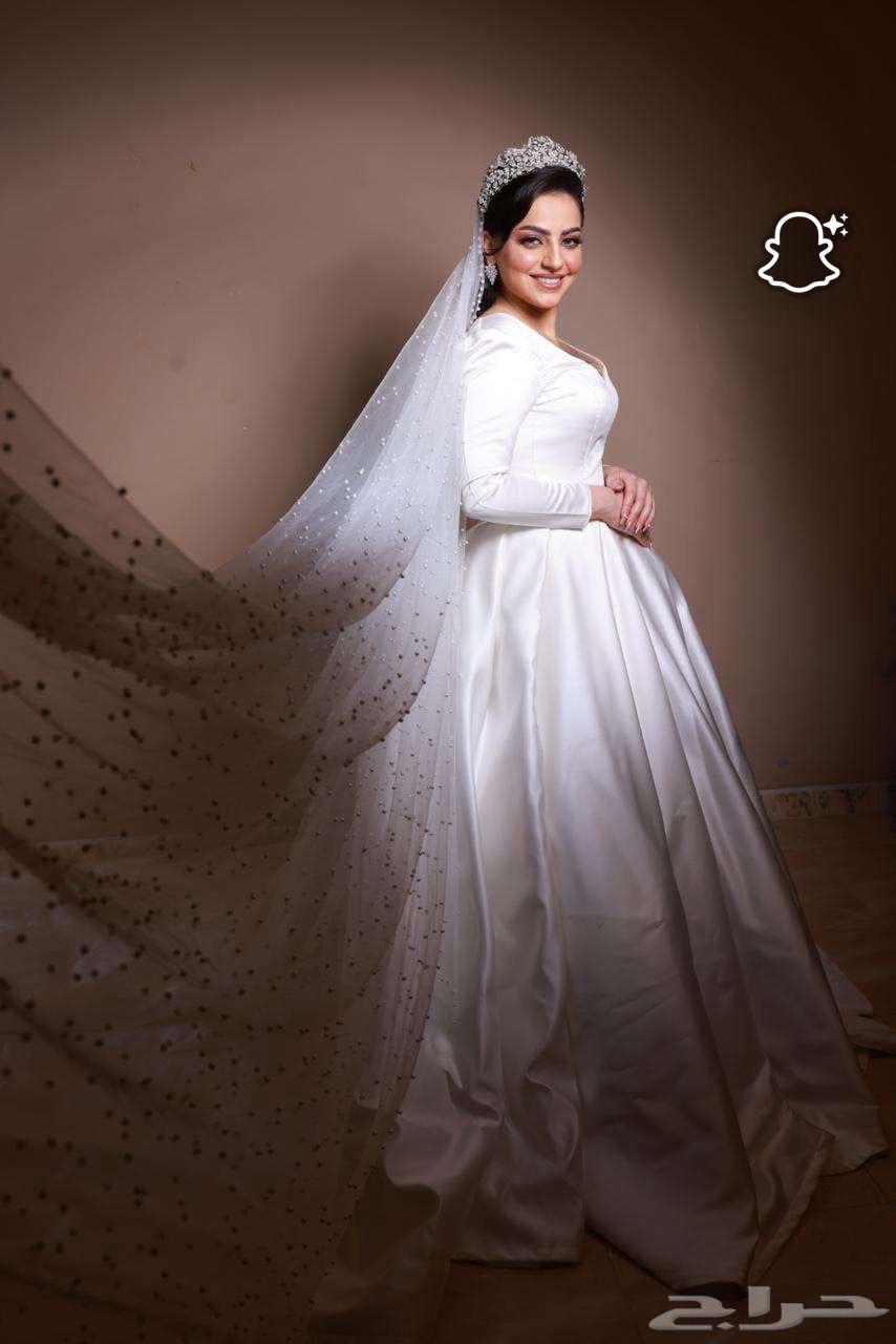 فستان عروسه من (دار اهداب) للبيع بسعر مغري مع التاج والطرحه64509096334851113