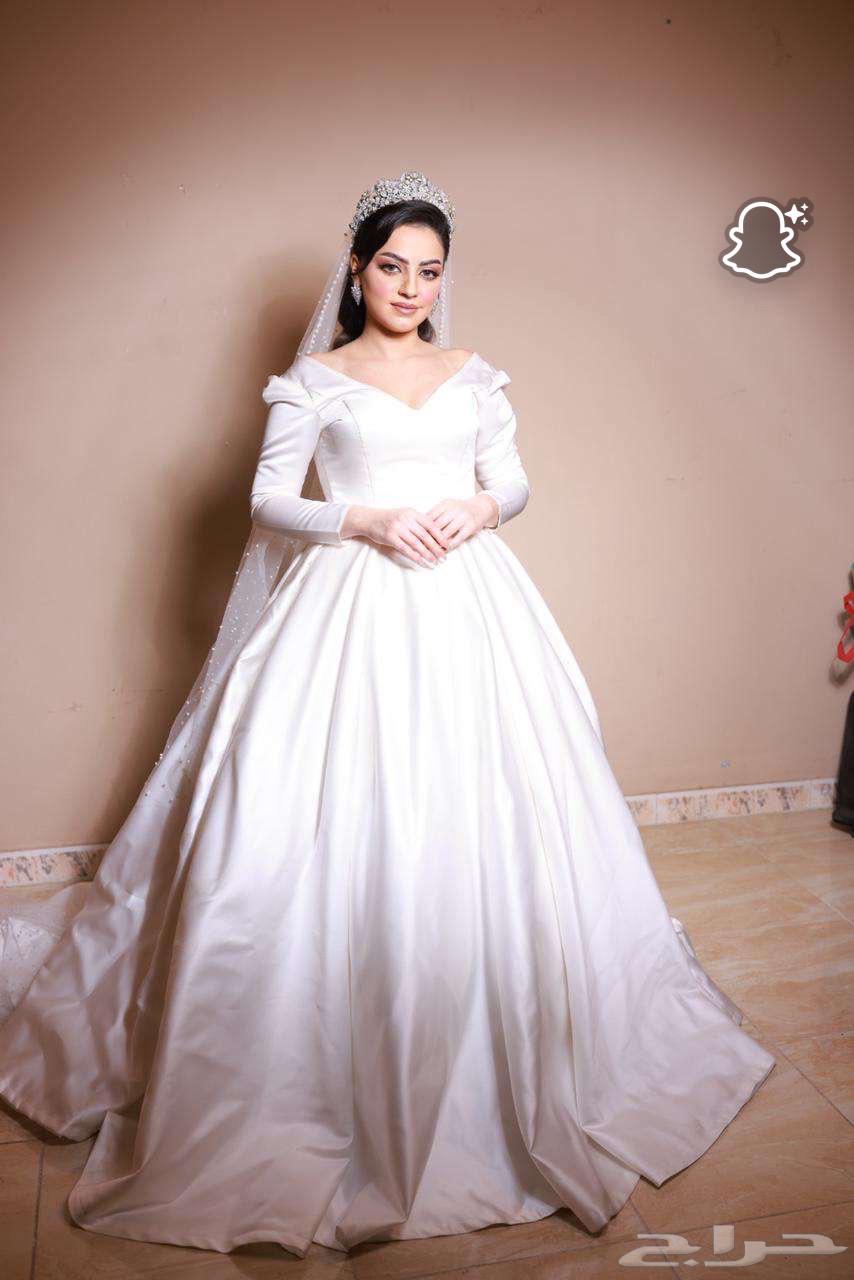فستان عروسه من (دار اهداب) للبيع بسعر مغري مع التاج والطرحه64509096334851111