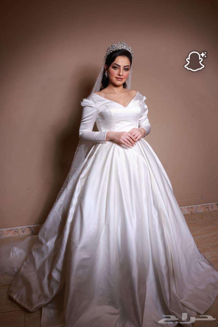 فستان عروسه من (دار اهداب) للبيع بسعر مغري مع التاج والطرحه64509096334851114