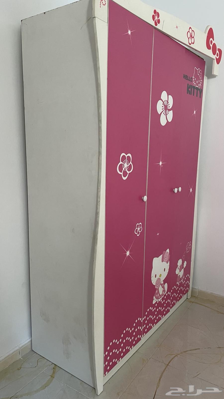 دولاب أطفال أنيق مجان ا - خزانة بنات وردية64511703376002112