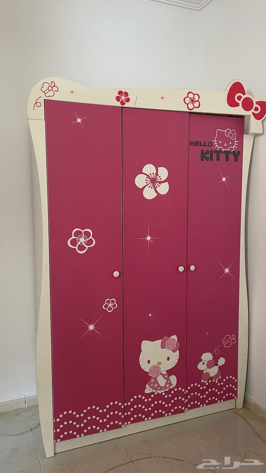 دولاب أطفال أنيق مجان ا - خزانة بنات وردية64511703376002110