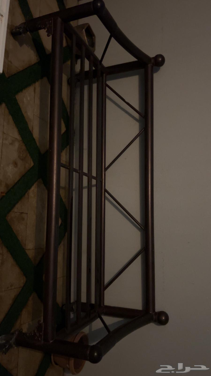 Outdoor seating set, iron chair, and tables64517104762113111