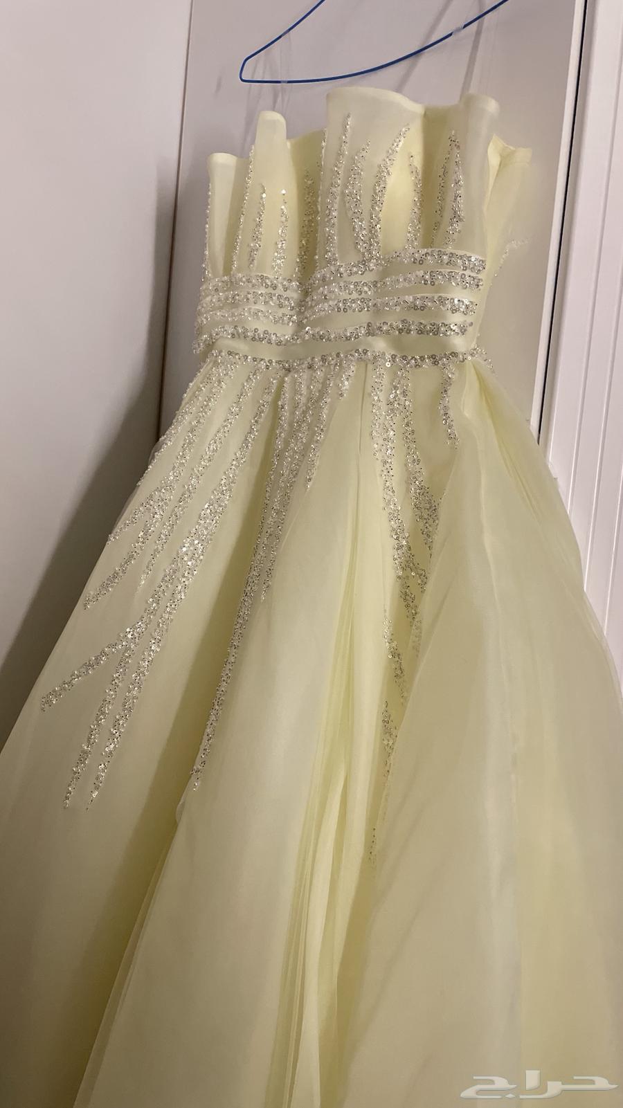 فستان سهرة اصفر ليموني64511675373699114
