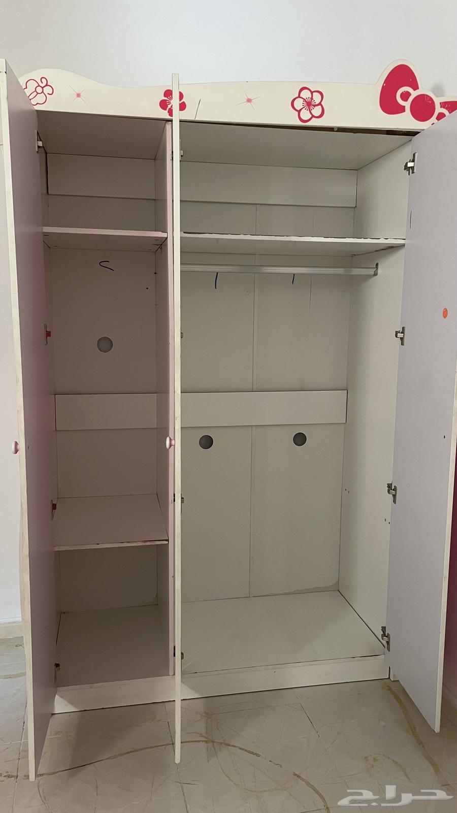 دولاب أطفال أنيق مجان ا - خزانة بنات وردية64511703376002111