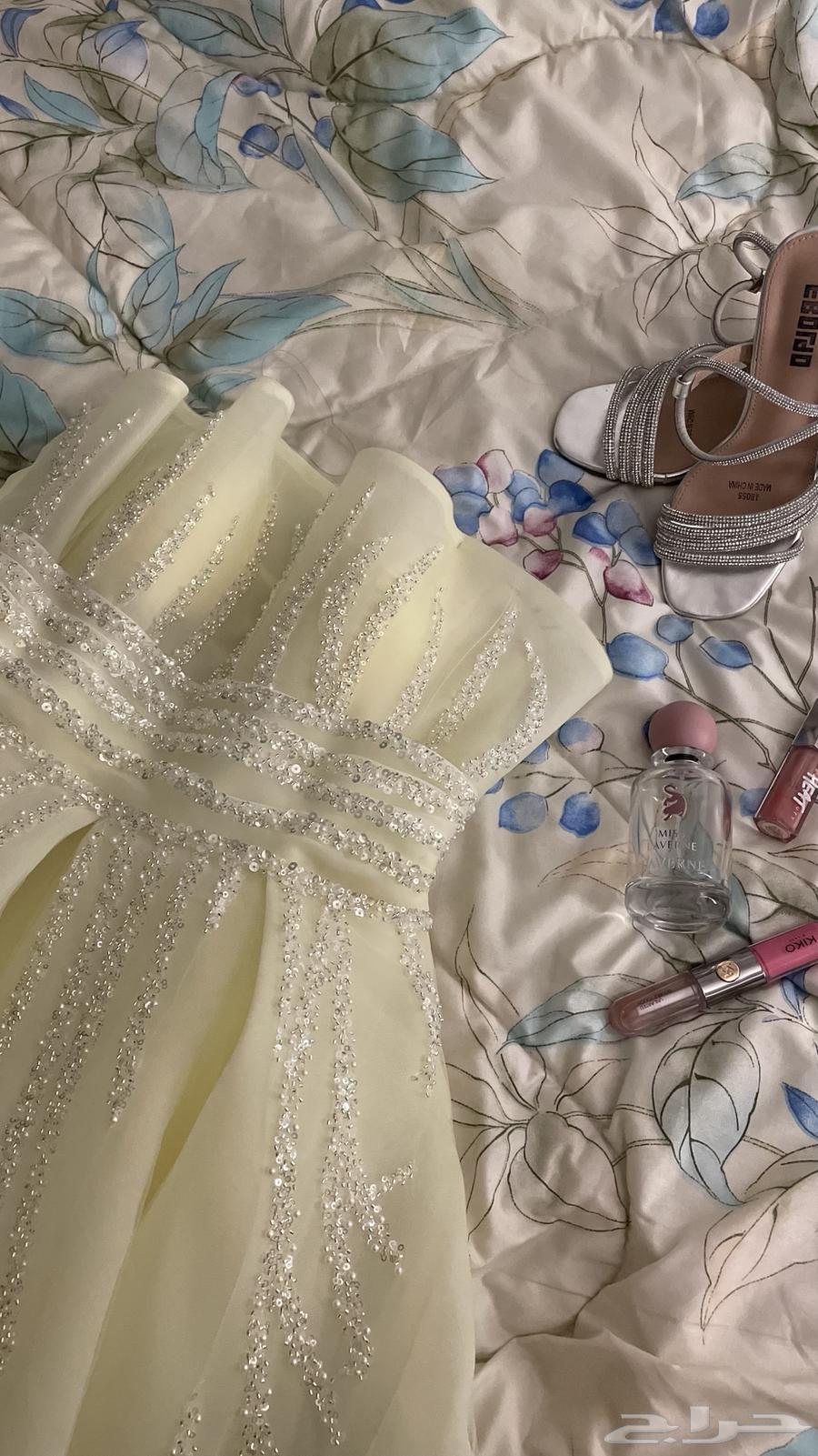 فستان سهرة اصفر ليموني64511675373699110