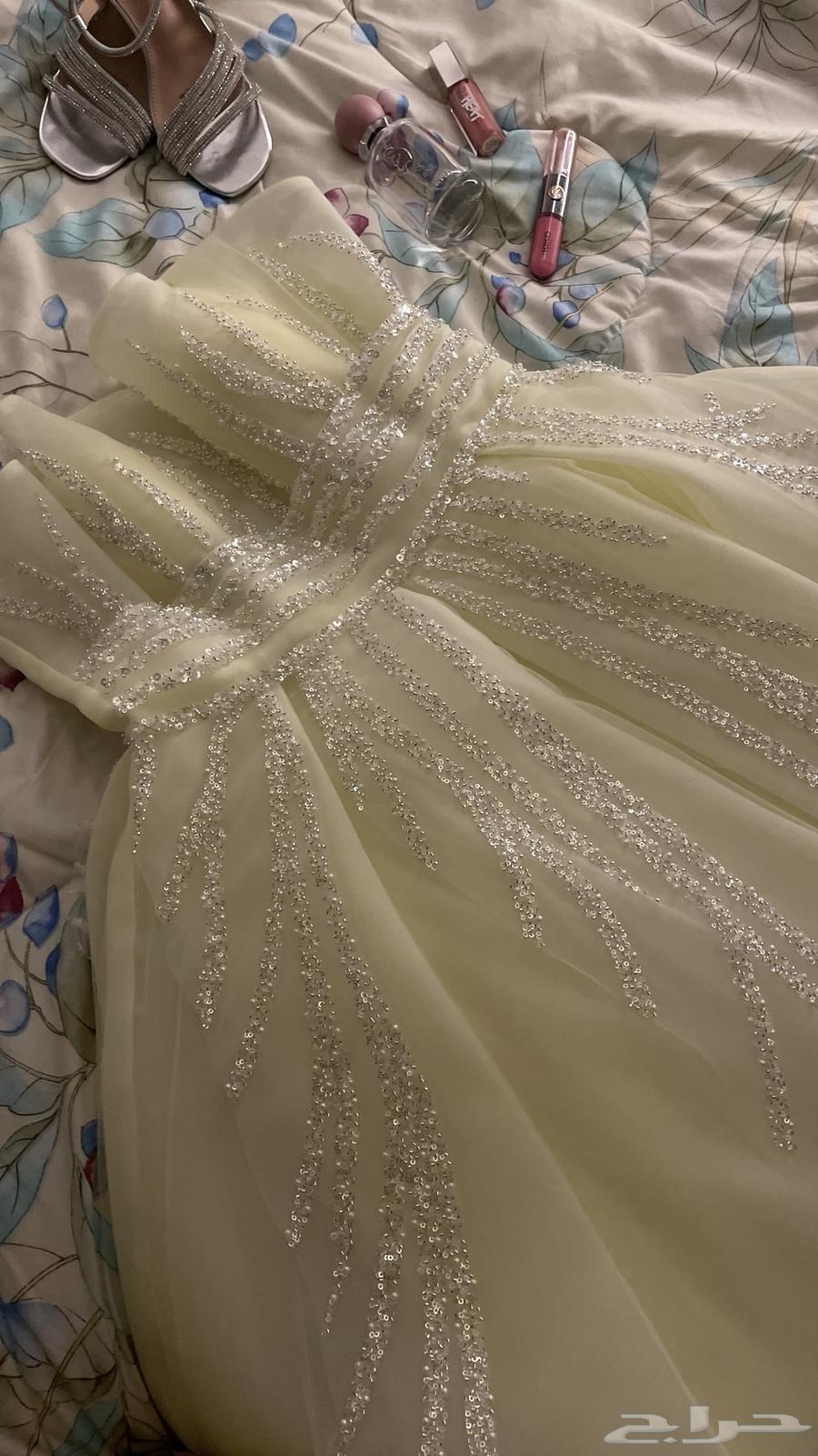 فستان سهرة اصفر ليموني64511675373699111